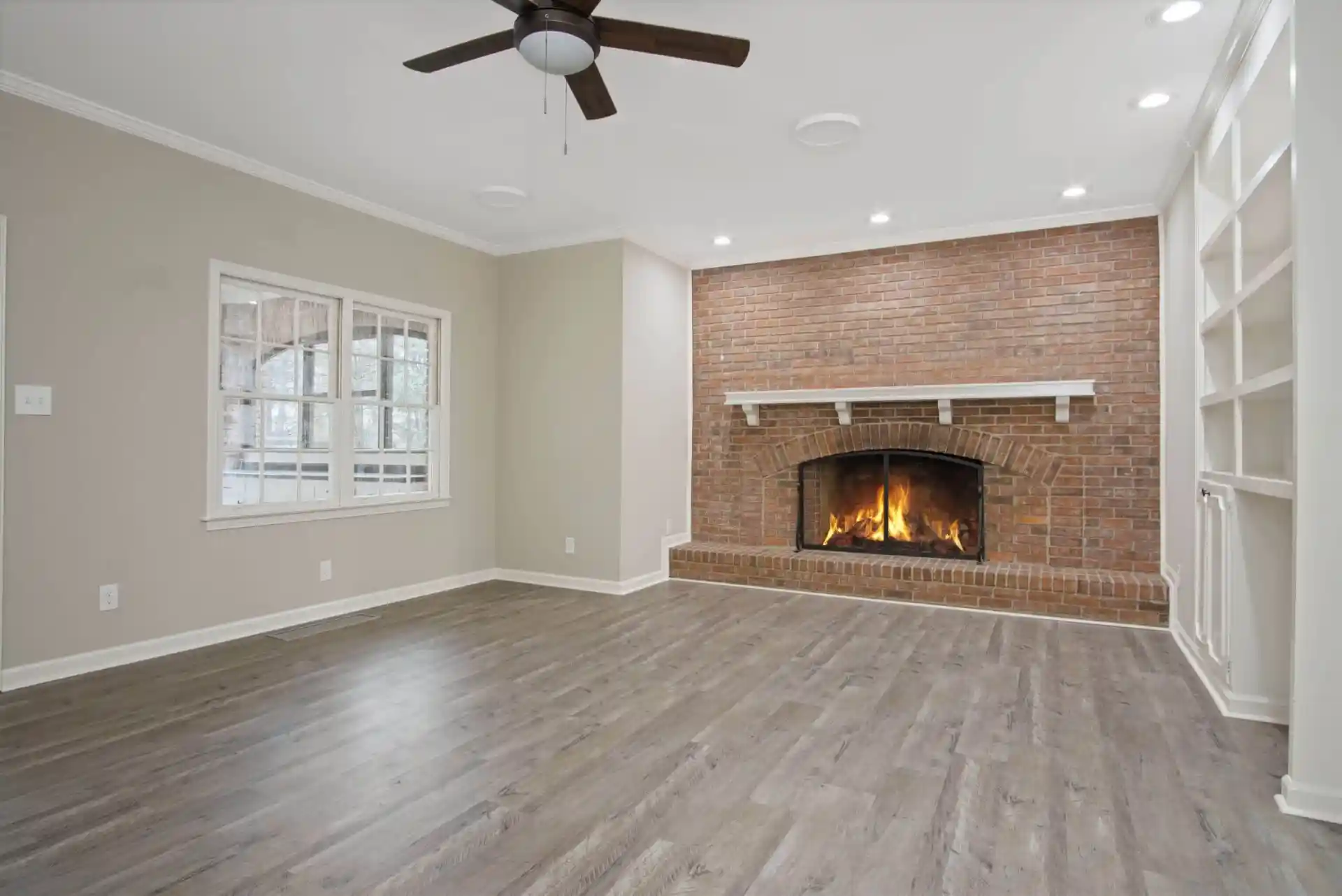 Before adding fire to fireplaces in real estate photo editing