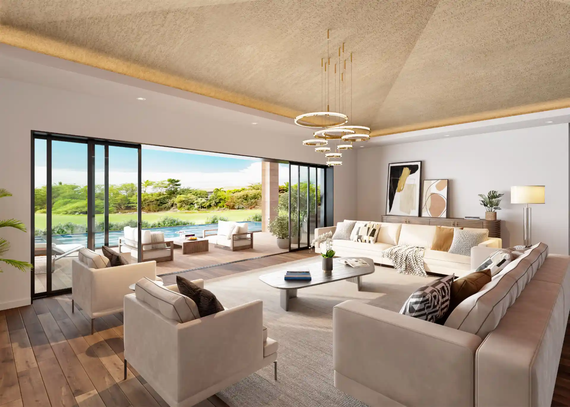 Internal Rendering Service - Immersive interior visualization with living spaces and kitchens