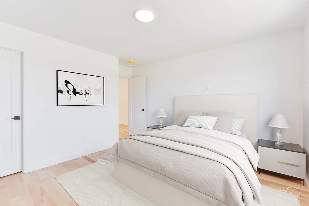 Vacant loft space before Minimalism virtual staging